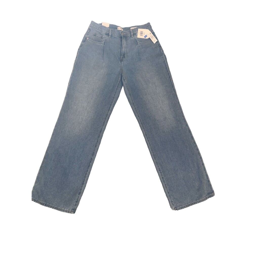 Women's Wonderly High Rise Wide Leg Light Blue Denim Jeans- Size 10R NWT Belk
